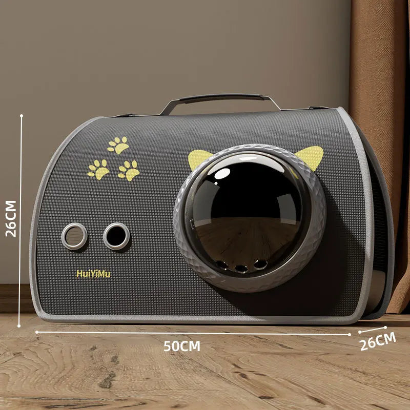 Foldable Pet Shoulder Carrier - Breathable Cat Travel Bag