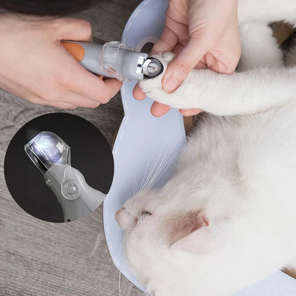 Professional Pet Nail Clipper Scissors with LED Light – Cat & Dog Nail Clippers Tool