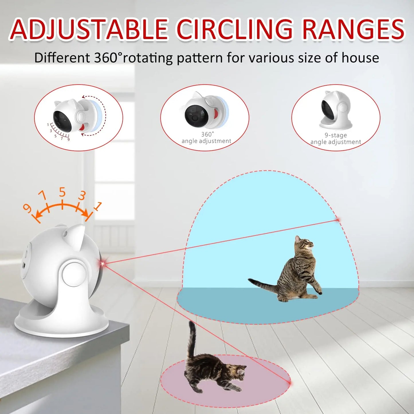 Automatic Cat Laser Toy – Rechargeable & Motion-Activated