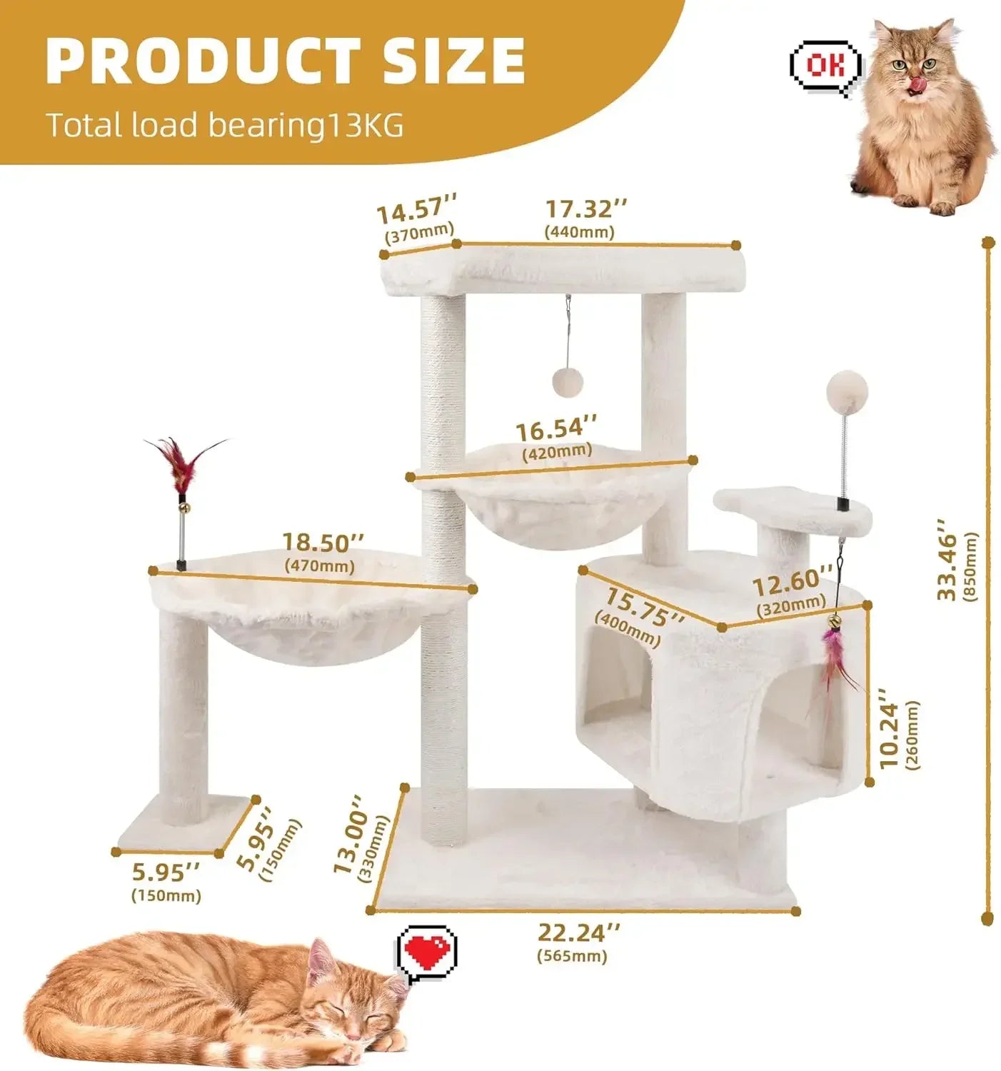 Hammock & Condo Cat Tower