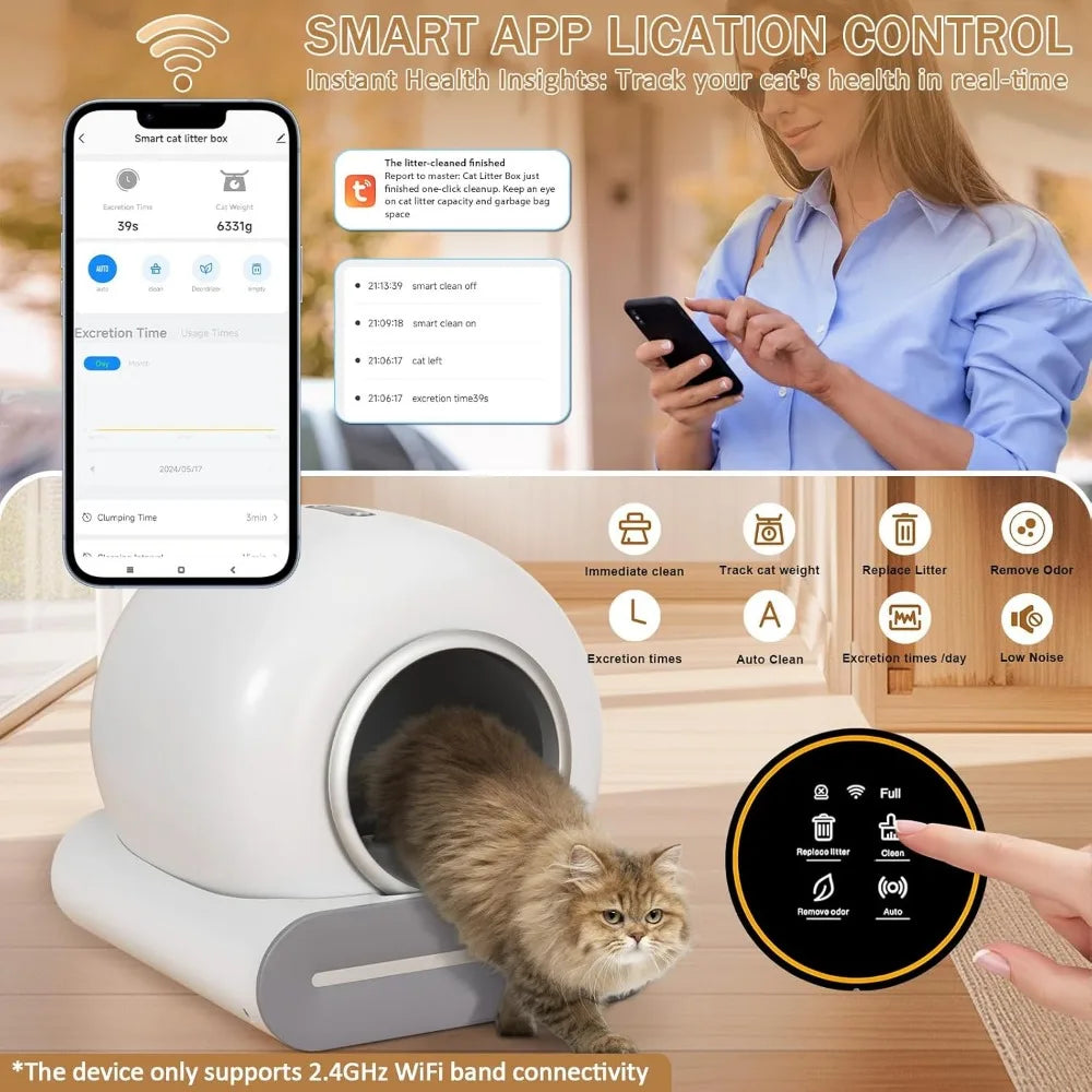 Self Cleaning Litter Box, Automatic Cat Litter Box