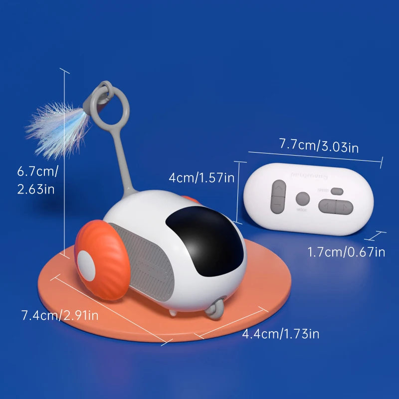 Intelligent Sports Car Remote Control Cat Toy – Interactive Electric Mice & Feathers Entertainment
