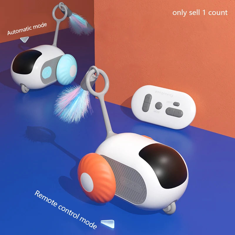 Intelligent Sports Car Remote Control Cat Toy – Interactive Electric Mice & Feathers Entertainment
