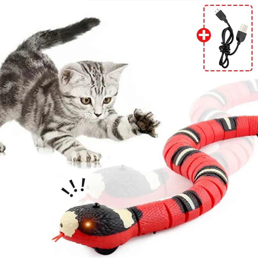 Smart Sensing Cat Teaser – Interactive Automatic Electronic Snake Toy