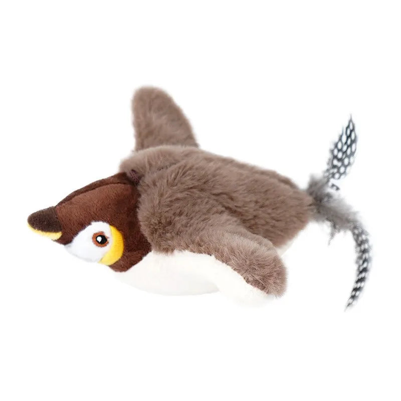 Interactive Flapping & Chirping Bird Toy – Electric Cat Toy with Catnip