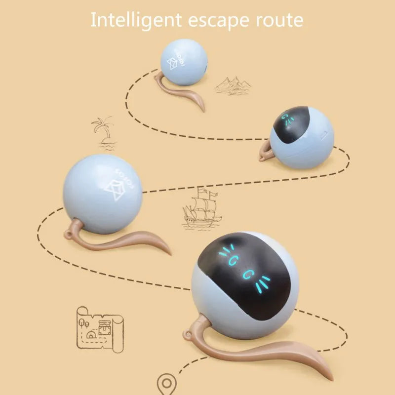 Interactive Auto Rolling - Smart LED Cat Ball