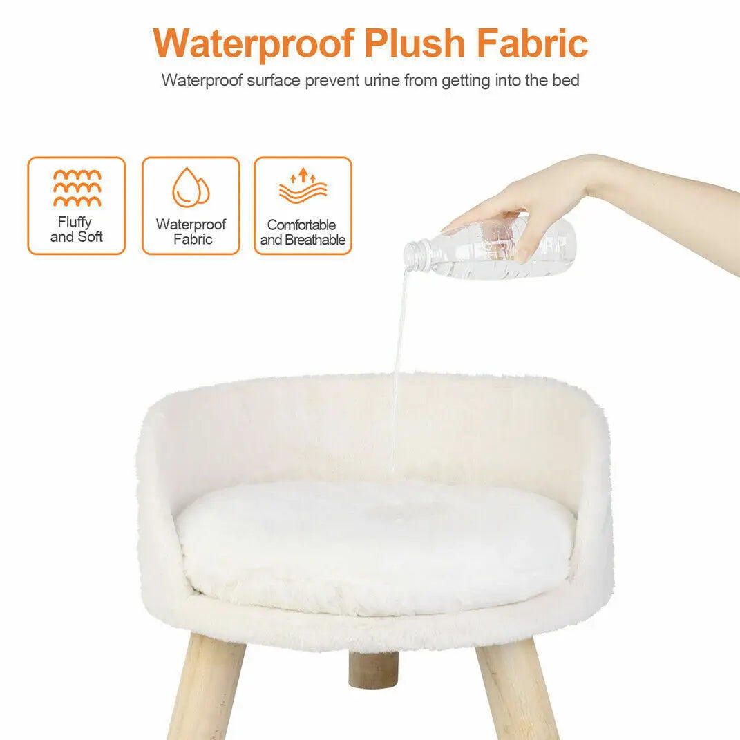 Cozy Luxe Cat Lounger - Elevated Cat Nest