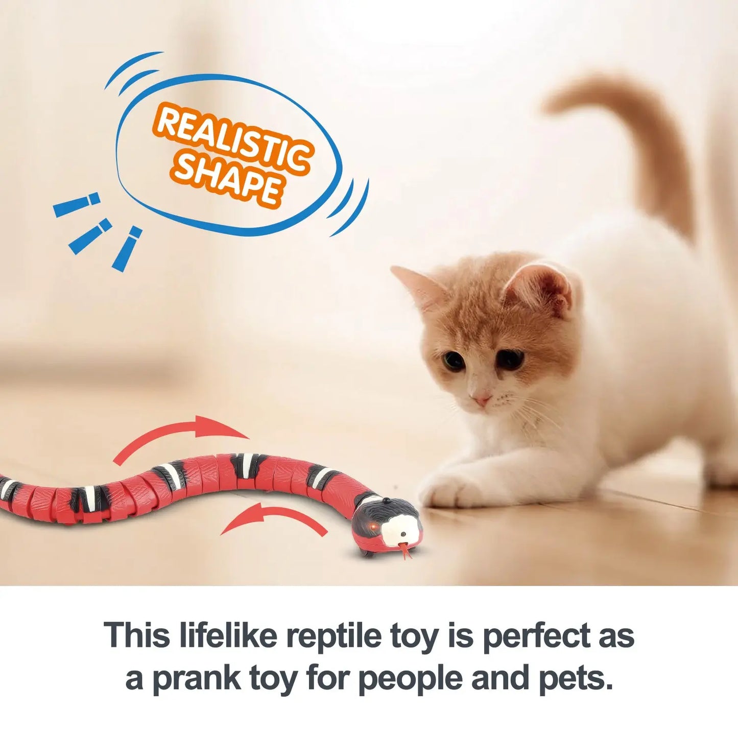 Smart Sensing Cat Teaser – Interactive Automatic Electronic Snake Toy