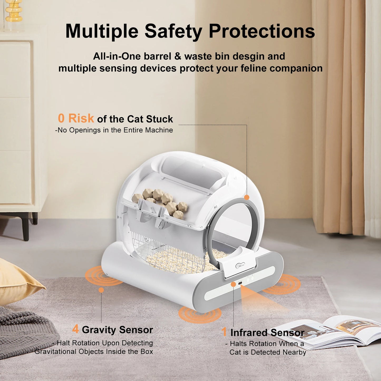 DOEL AutoFlush Cat Suite – App-Controlled Smart Litter Box