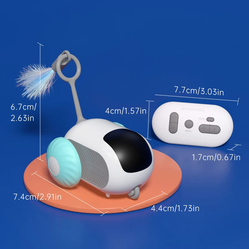 Intelligent Sports Car Remote Control Cat Toy – Interactive Electric Mice & Feathers Entertainment