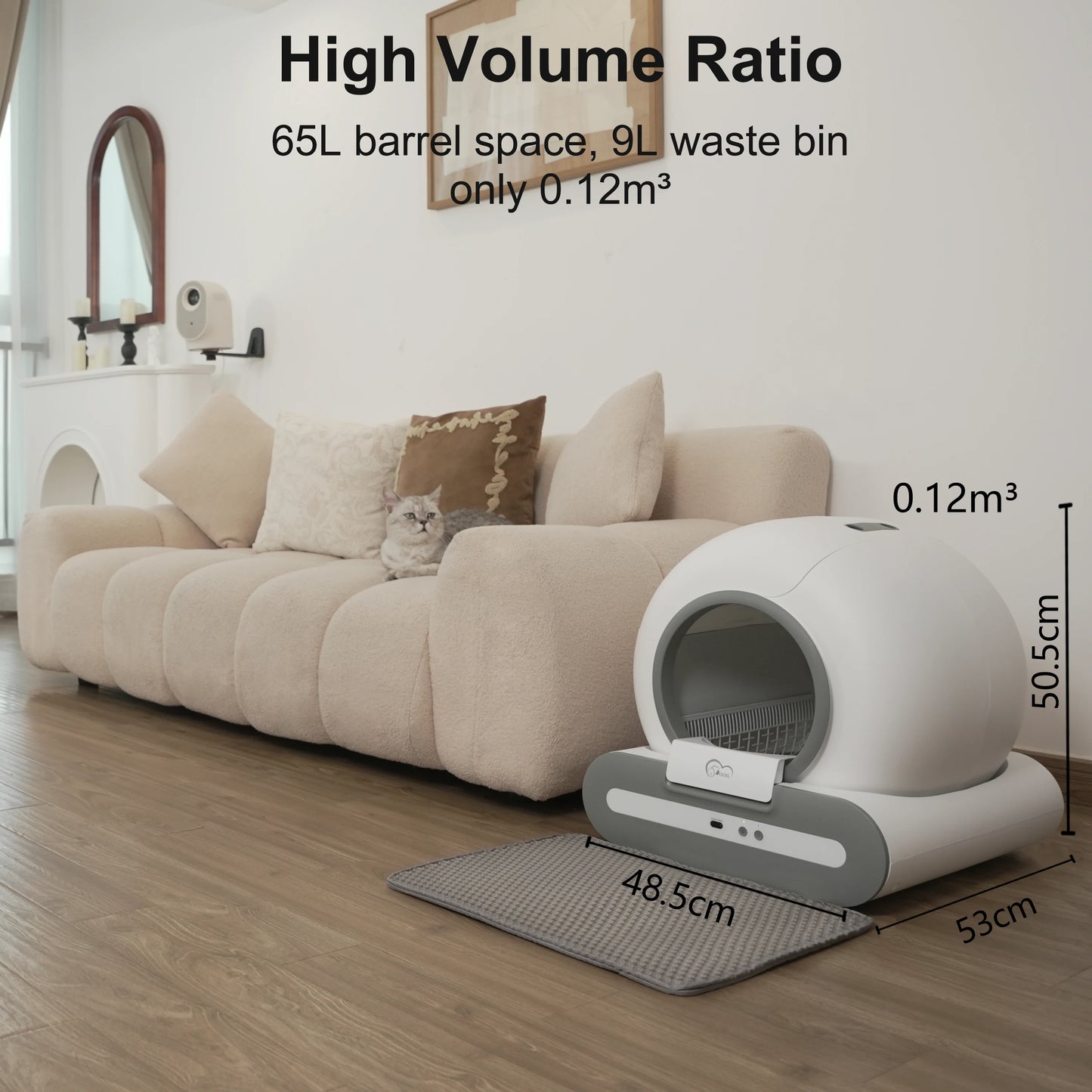 DOEL AutoFlush Cat Suite – App-Controlled Smart Litter Box