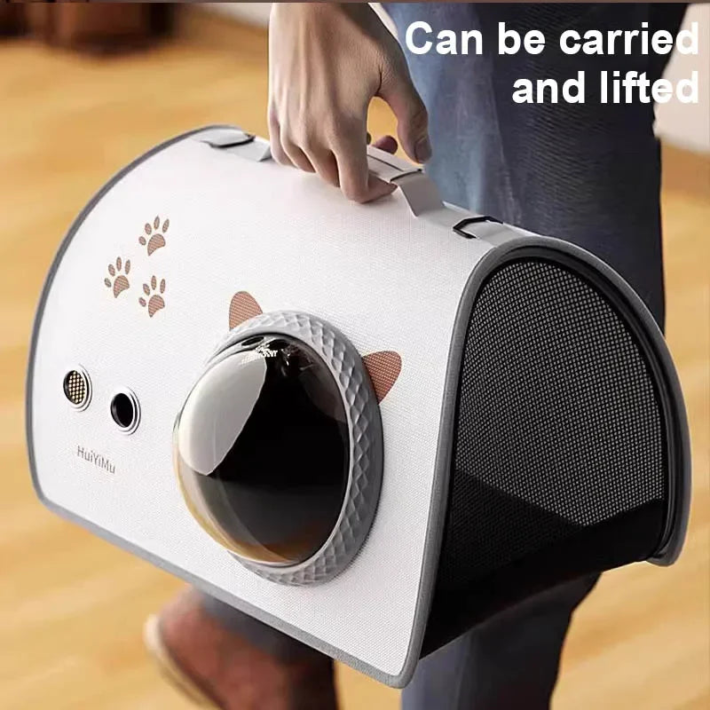 Foldable Pet Shoulder Carrier - Breathable Cat Travel Bag