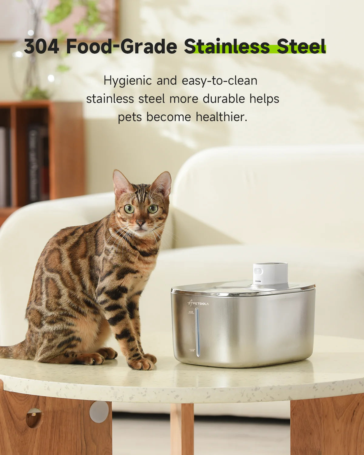 APETDOLA 4L Wireless Pet Water Fountain – Smart Sensor, Hassle-Free Hydration