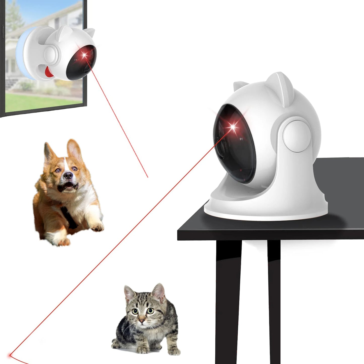 Automatic Cat Laser Toy – Rechargeable & Motion-Activated